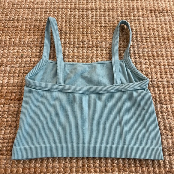 Colsie Ribbed Teal Tank Top - Picture 2 of 3